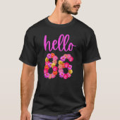 hallo 86 Jaar Oud Verjaardagsbloem T-shirt (Voorkant)