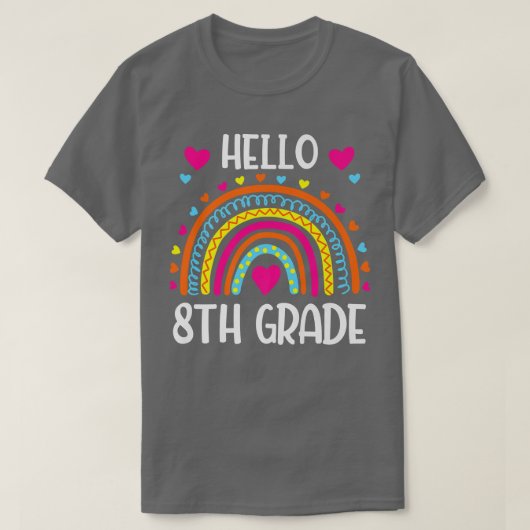 hallo 8e graad Team 8e graad terug naar school T-shirt (Design voorkant)