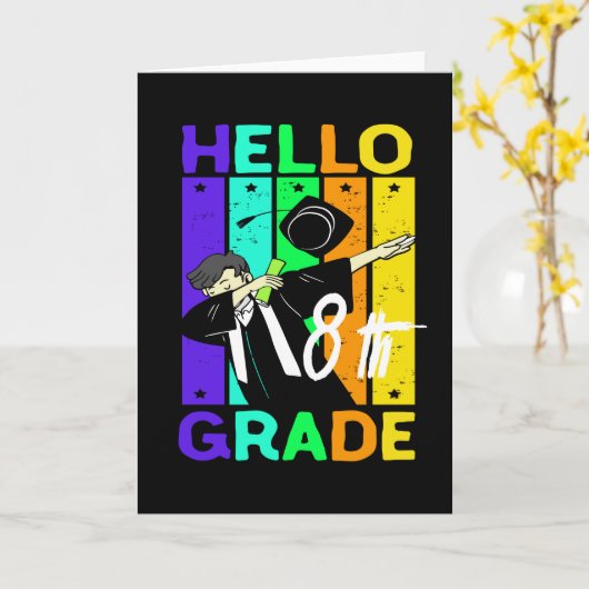 hallo 8e graad|Terug naar school Hallo 8e graad Kaart (Gele Bloem)