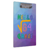 hallo 8e Grade Funny Square Root van 64 Wiskunde T Klembord (Rechts)