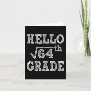 hallo 8e Grade Square Root van 64 Terug naar Schoo Kaart