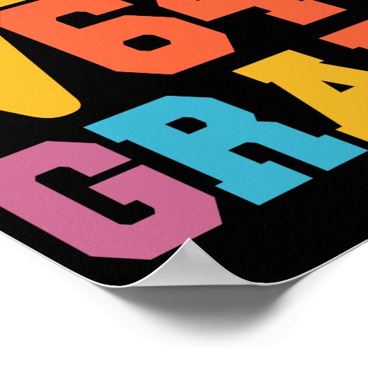 hallo 8e klas Square Root van 64 wiskunde student Poster (Hoek)