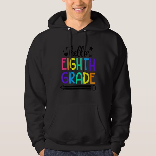 hallo 8e klas terug naar school voor meisjes B Hoodie (Voorkant)