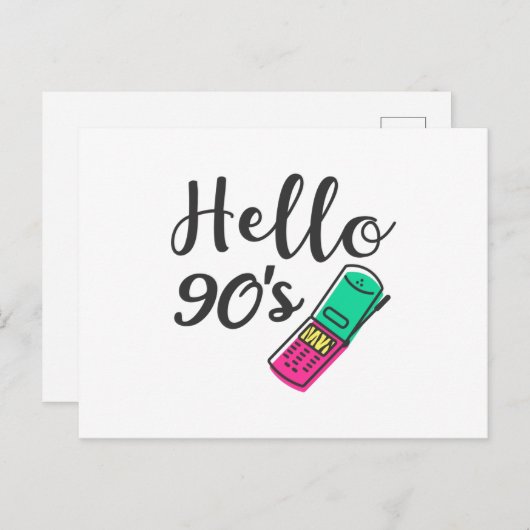 hallo 90 seconden mobiel briefkaart (Voorkant / Achterkant)