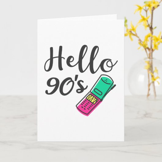 hallo 90 seconden mobiel kaart (Gele Bloem)