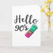 Hallo 90s mobieltje kaart (Gele Bloem)