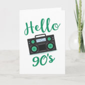 Hallo 90s radio cassetterecorder kaart (Voorkant)