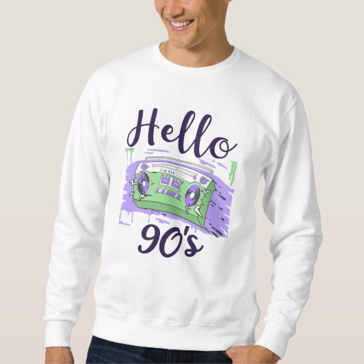Hallo 90s radio cassetterecorder trui (Voorkant)