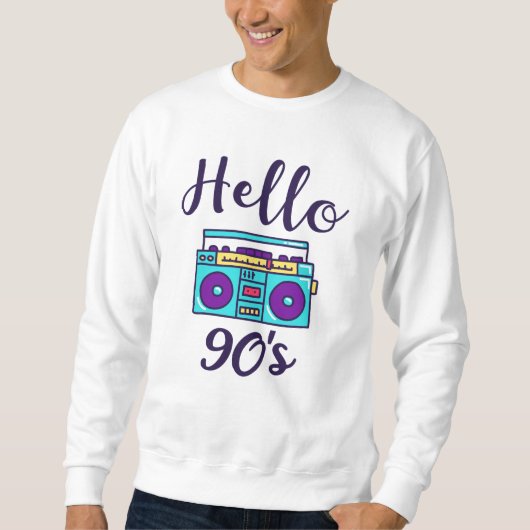 Hallo 90s radio cassetterecorder trui (Voorkant)