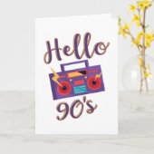 hallo 90s radiocassetrecorder kaart (Gele Bloem)