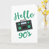 hallo 90s radiocassetrecorder kaart (Gele Bloem)