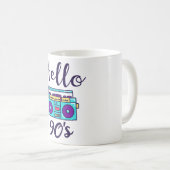 hallo 90s radiocassetrecorder koffiemok (Voorkant rechts)