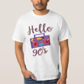 hallo 90s radiocassetrecorder t-shirt (Voorkant)