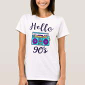 hallo 90s radiocassetrecorder t-shirt (Voorkant)