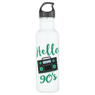 hallo 90s radiocassetrecorder waterfles
