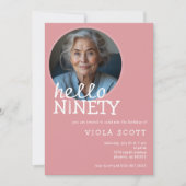 hallo 90ste verjaardagsfeest kaart (Voorkant)