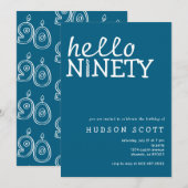 hallo 90ste verjaardagsfeestje voor volwassenen kaart (Voorkant / Achterkant)