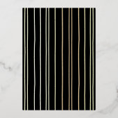 hallo Aangepast jaarscript: zwart Real Gold Folie Uitnodiging (Achterkant)