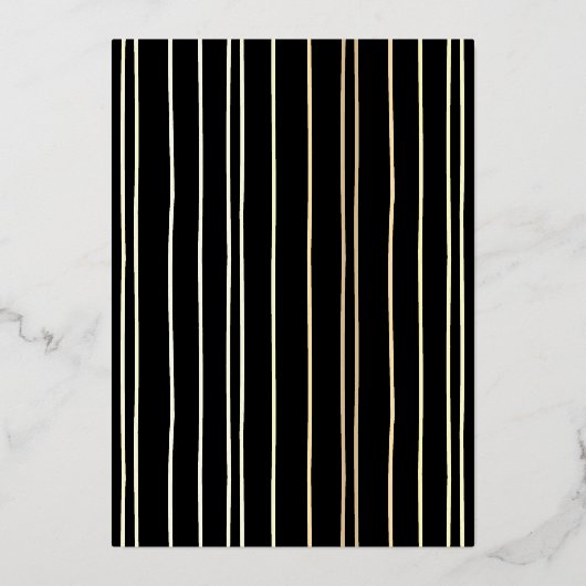 hallo Aangepast jaarscript: zwart Real Gold Folie Uitnodiging (Achterkant)