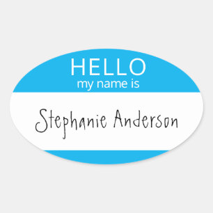 Hallo Aangepast Mijn naam is Sticker Badge