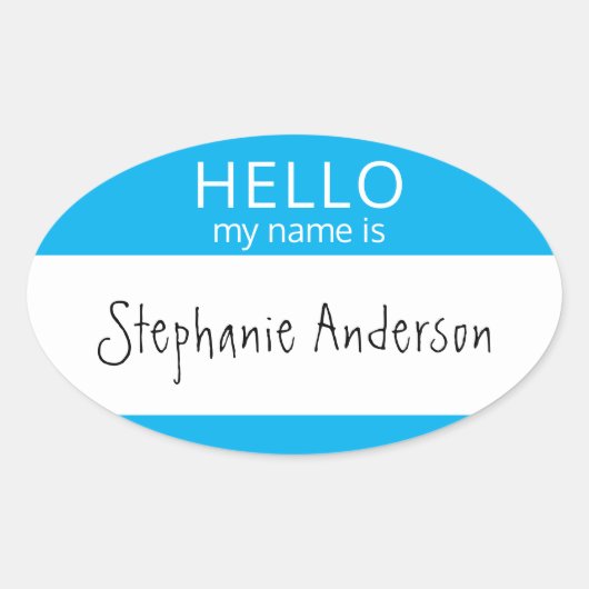 Hallo Aangepast Mijn naam is Sticker Badge (Voorkant)