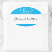Hallo Aangepast Mijn naam is Sticker Badge (Tas)
