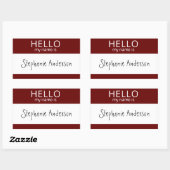 Hallo Aangepast Mijn naam is Sticker Badge (Vel)