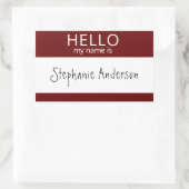 Hallo Aangepast Mijn naam is Sticker Badge (Tas)