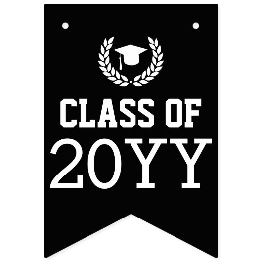 Hallo Aangepast Modern Afstuderen Photo Afstuderen Vlaggetjes (Eerste vlag)