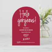 Hallo Aangepast - prachtige Galentijnsdag xoxo Red Kaart (Staand voorkant)