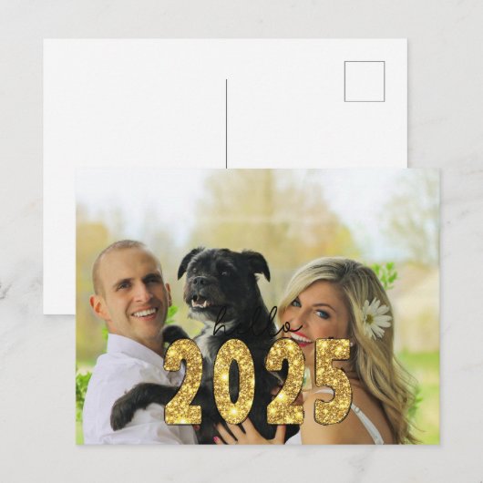 Hallo Aangepaste foto 2025 Feestdagenkaart (Voorkant / Achterkant)