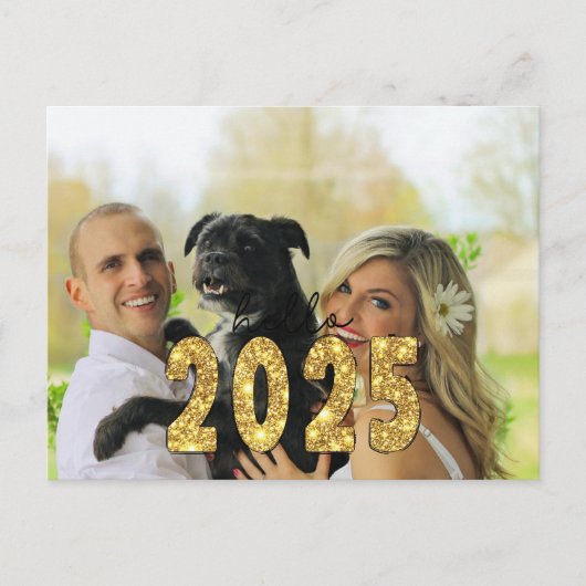 Hallo Aangepaste foto 2025 Feestdagenkaart (Voorkant)