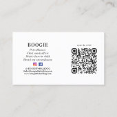 hallo Aangepaste foto Sociale media Pet Influencer Visitekaartje (Achterkant)