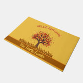 Hallo Aangepaste "herfst" Kleurrijke herfst laat d Deurmat (Schuin)