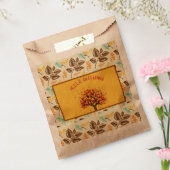 Hallo Aangepaste "herfst" kleurrijke herfstbladere Bedankzakje (Gezegeld)