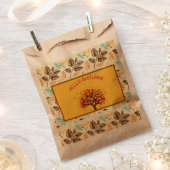 Hallo Aangepaste "herfst" kleurrijke herfstbladere Bedankzakje (Geknipt)