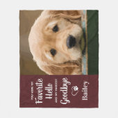 Hallo Aangepaste huisdier memorial Favoriet Fleece Deken (Voorkant)