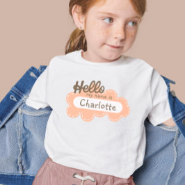 Hallo Aangepaste naam ~ Mijn naam Eerste schooldag T-shirt