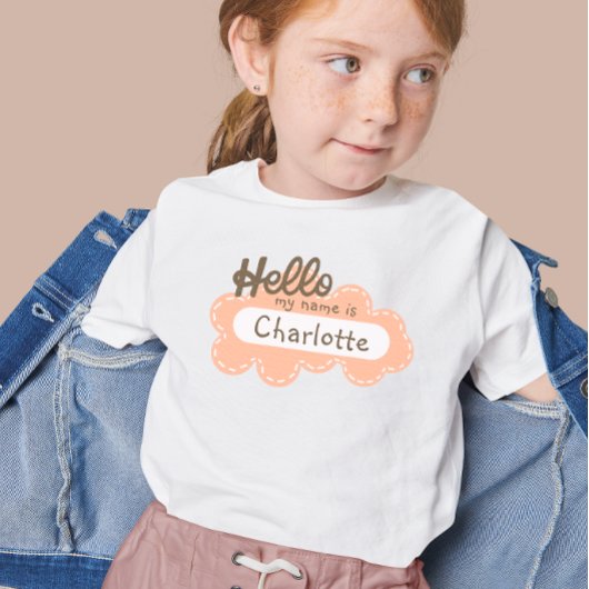 Hallo Aangepaste naam ~ Mijn naam Eerste schooldag T-shirt