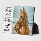Hallo Aangepaste Paard Memorial Foto Favoriet Fotoplaat (Zijkant)
