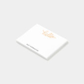 hallo Aangepaste Post-it® notes (geel) (Schuin)