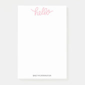 hallo Aangepaste Post-it® notes (roze) (Voorkant)