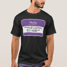Hallo... ***AANGEPASTE TEKST*** naam tag T-shirt