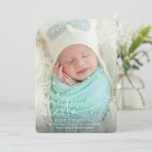 hallo Aankondiging geboorte (Staand voorkant)