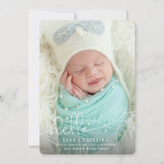 hallo Aankondiging geboorte