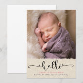 hallo Aankondiging geboorte (Voorkant / Achterkant)