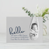 hallo - aankondiging van de geboorte (Staand voorkant)