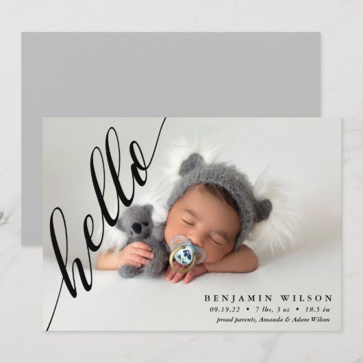 hallo Aankondiging van de geboorte van de Moderne  (Voorkant / Achterkant)