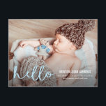 hallo Aankondiging van moderne geboorte<br><div class="desc">Gewoon modern. Altijd stijlvol. © www.themodcards.com</div>