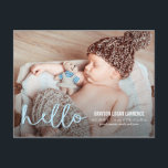 hallo Aankondiging van moderne geboorte<br><div class="desc">Gewoon modern. Altijd stijlvol. © www.themodcards.com</div>